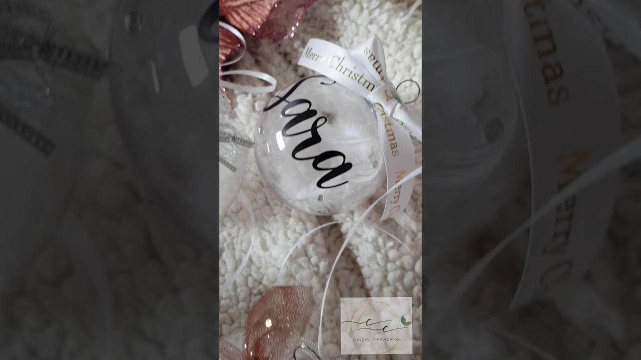 Palline Natalizie trasparenti personalizzate