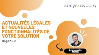 Conférence web Sage 100 et SenSaaS : actualités légales et innovations