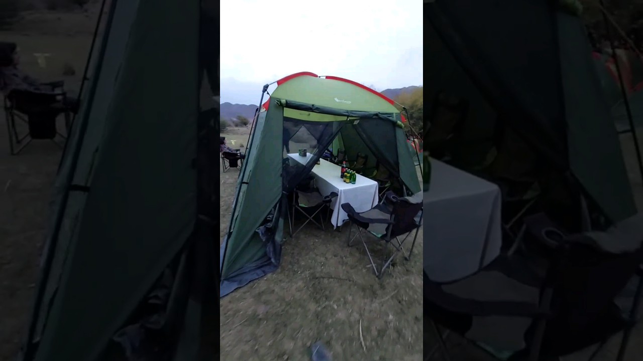 Mobile camp for guests. Мобильный лагерь для гостей. 