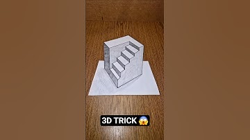Amazing 3D Real Illusion On Paper 😱😱 #3dart #3ddrawing #3dfigure #drawingtutorial  #paperart #easy3d