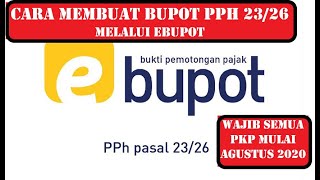 terbaru cara membuat bukti potong PPh 23 ebupot