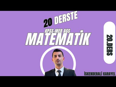20) 2026 KPSS/MEB AGS MATHEMATICS GENERAL REVIEW BOOTCAMP IN 20 LESSONS (GEOMETRY)