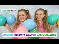 3 Color Mystery Surprise Balloon Slime Challenge ~ Jacy and Kacy