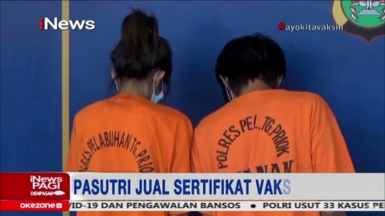 Jual Sertifikat Vaksin Palsu, Pasutri Diamankan Petugas #iNews Pagi 29/07