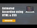 How to Create Responsive Accordion Menu using only HTML &amp; CSS |  Devscore