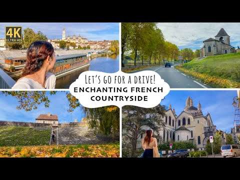 I've FALLen in Love! A drive in FRANCE'S PÉRIGORD/DORDOGNE REGION | ROAD TRIP | Périgeux stopover 4K