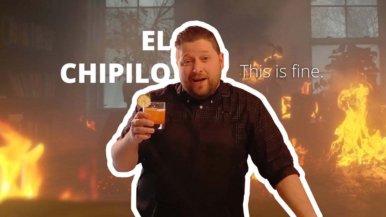 El Chipilo Cocktail -- It's on fire!