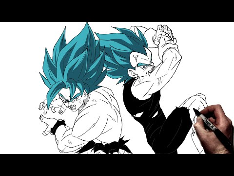 How To Draw Goku & Vegeta | Step By Step | Dragonball