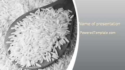 Grains Of White Rice PowerPoint Template by PoweredTemplate.com
