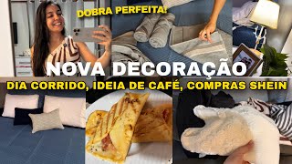 DIA CORRIDO, NOVA DECORAÇÃO NO QUARTO, IDEIA DE CAFÉ DA MANHÃ, TOALHAS NOVAS E COMPRINHAS DA SHEIN