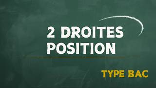 Position relative de deux droites dans l’espace (Bac Terminale)