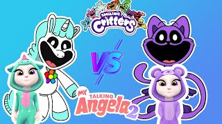 My talking Angela 2 vs Poppy Playtime 3 vs Smilling Critters