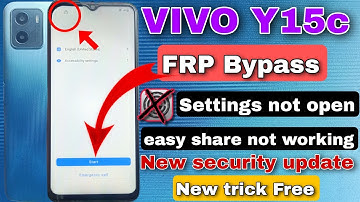 Vivo Y15c | Y15s Frp Bypass Android 12 Without Pc - Setting Not Open - Activity Launcher Not Working