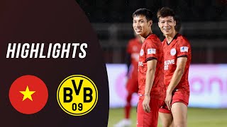 Highlights N.S Việt Nam - Dortmund Legends | Công Vinh sút panenka tuyệt hay, đẳng cấp chênh lệch