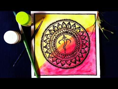 How to draw Mandala Art for beginners || Lord Ganesha Mandala || Step by step ||