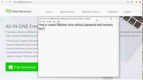 How to unlock Bitlocker encrypted drive without password and recovery key?