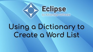 Using a Dictionary to Create a Word List