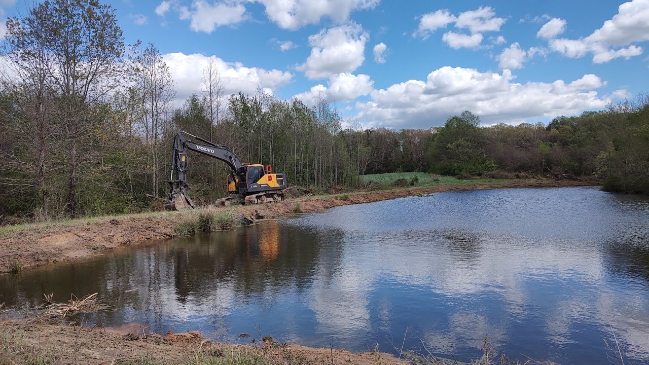 Clearing All The Way Around The Pond - YouTube