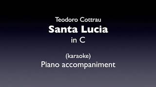 Santa Lucia in C piano accompaniment(karaoke)