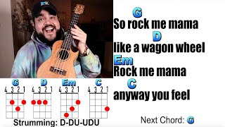 WAGON WHEEL - Darius Rucker (Ukulele Cover & Play Along with Chords & Lyrics)