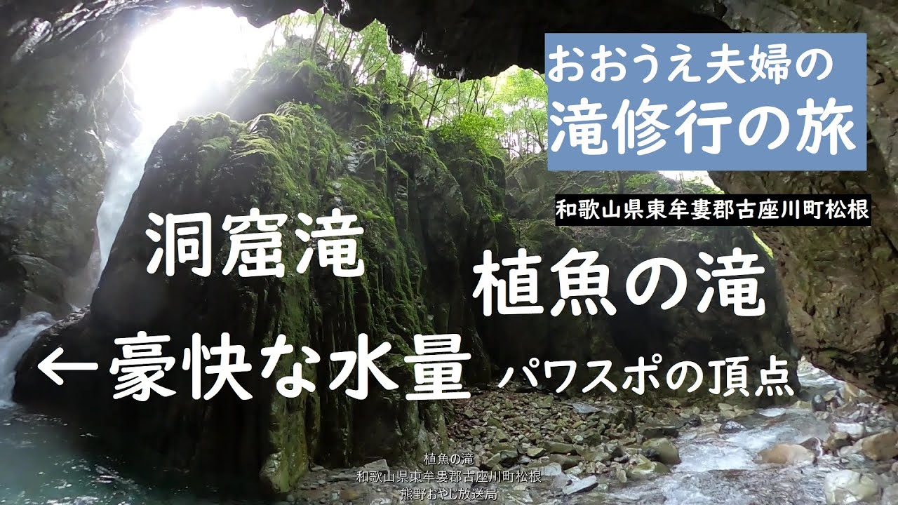 おおうえ夫婦滝修行の旅 018 植魚の滝 前編 豪快こんな水量みたことない 年6月日 和歌山県東牟婁郡古座川町松根 秘境の旅 Gopromax パワスポ 大上敬史 Takashi Oue Youtube