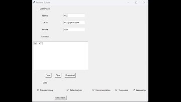 Resume Builder App Using Python #pythonprojects #coding #programming