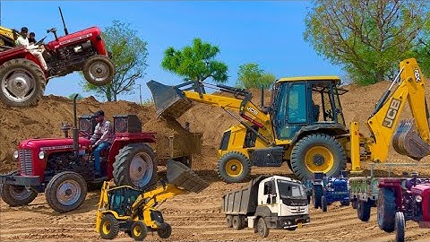 JCB 3dx Backhoe Loading Mud in Mahindra 475 Di tractor JCB miti khudai work video #jcb #jcbvideo