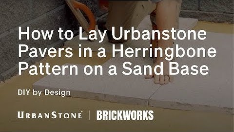 How to Lay UrbanStone Pavers in Herringbone Pattern // DIY by Design