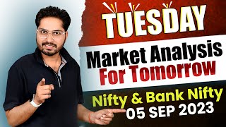 Nifty prediction & Bank nifty analysis for Tomorrow | 05 Sep | Tuesday | Tomorrow Market Prediction