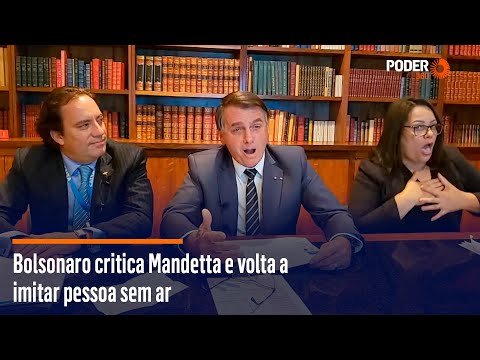 Bolsonaro imita pessoa com falta de ar e critica Mandetta