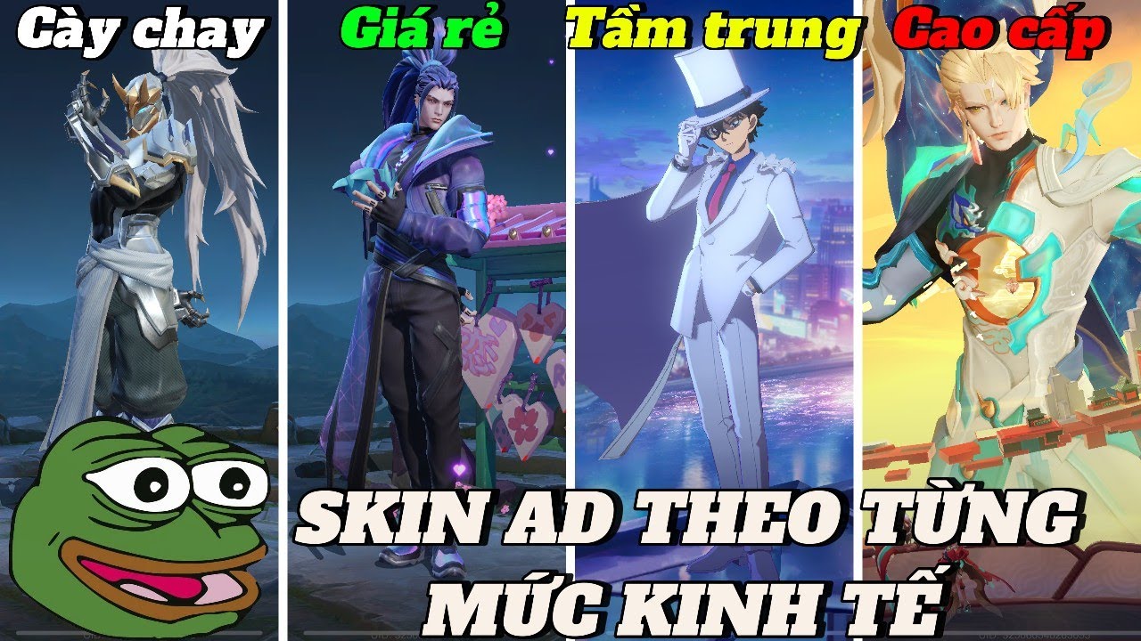 Skin Tốt Nhất Của Các Vị Tướng Xạ Thủ Theo Từng Mức Kinh Tế