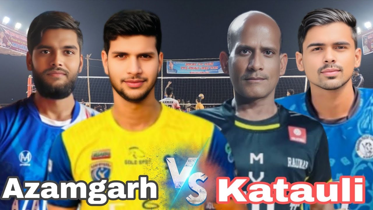 Azamgarh 🆚 katauli || Set 2 || All Up volleyball tournament shahpur Nevada #volleyball