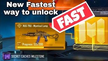 FASTEST WAY TO GET FREE LEGENDARY RUS 79U MYSTICAL LAMP IN COD MOBILE SECRET CACHE MILESTONE CODM