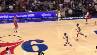 Houston Rockets guards Jalen Green \& Josh Christopher connect with a half court LOB.