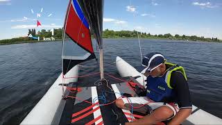 Minicat laura dekker, tacking, overpower, avoiding capsize, and personal mistakes