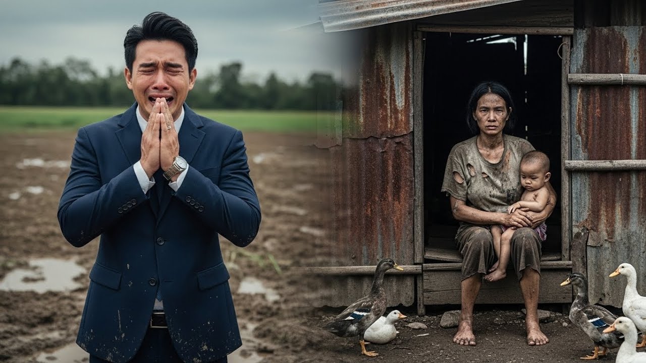 เศรษฐีกลับบ้านกราบแม่ แต่ต้องช็อกเมื่อพบภรรยาเก่าและลูกอยู่กระท่อมเลี้ยงเป็ด น้ำตาไหลทันที   ดราม่าค