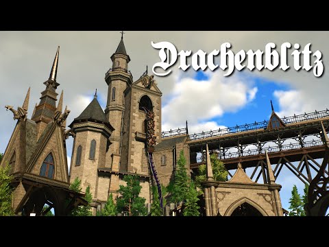 Planet Coaster 2 - Drachenblitz (timelapse + Pov + Blueprint)