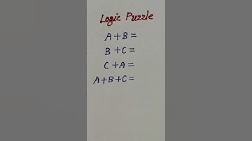 Logic Puzzle#logic#maths#alphabet#mathstricks#solution4u