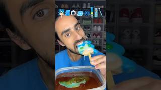 Food ASMR Eating a Sonic Popsicle and all Blue Snacks! #asmr #food #asmrfood