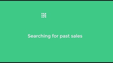 Searching for past sales in KRISP POS