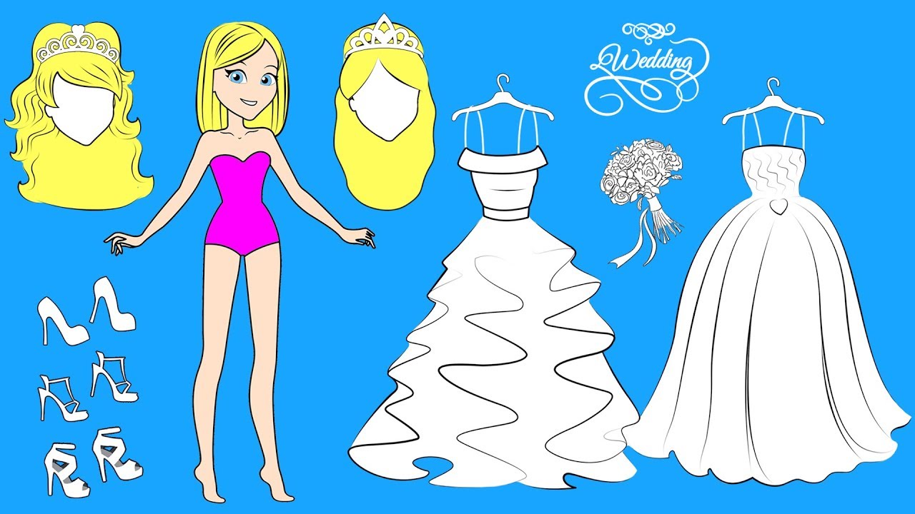  Paper  Dolls   Jolly s Dressing Up for a Wedding Day 