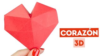 ❤️ Corazón de papel 3d - Origami para san Valentín