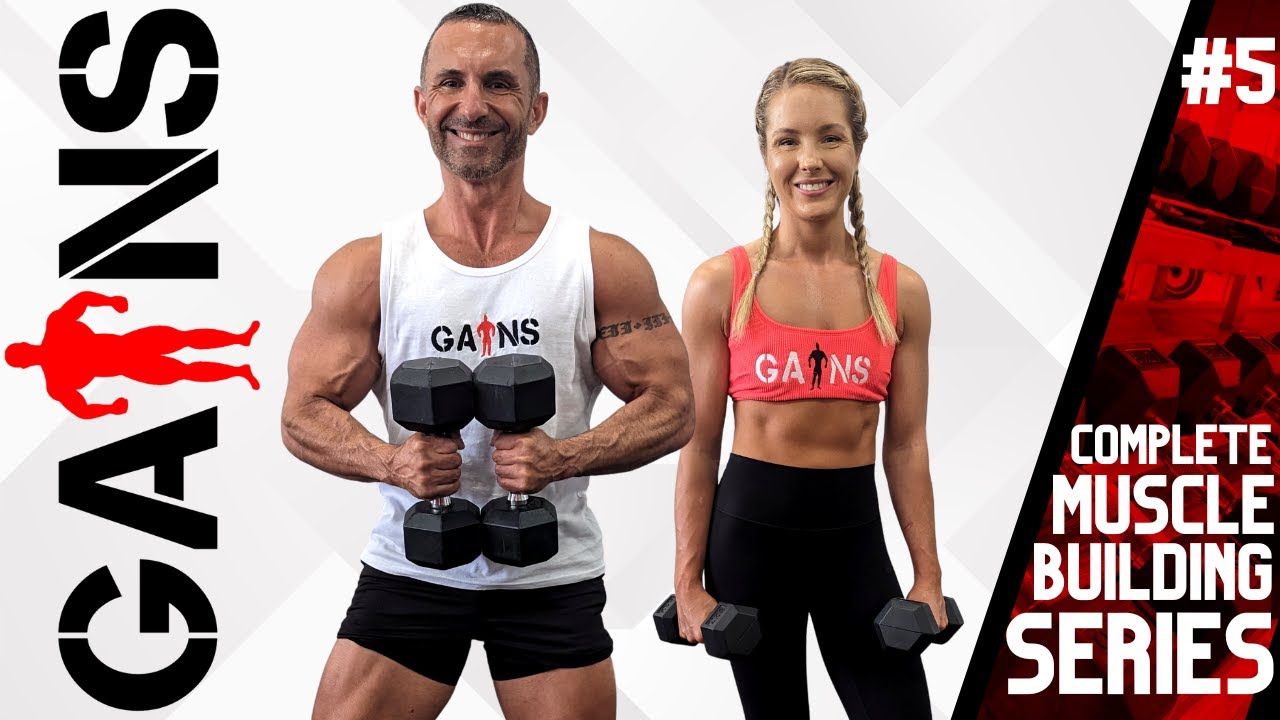 BUILD MUSCLES AT HOME || Gains Home Dumbbell Workout Series By Coach Ali  || Workout 5 💪