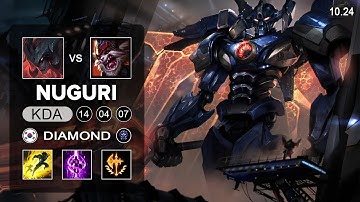 Nuguri Aatrox Top vs Kled -  KR Diamond Patch 10.24