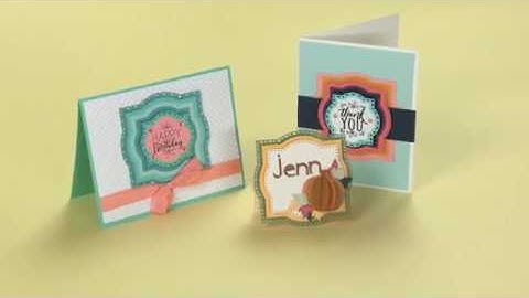 Layered Label Cards Featuring Sizzix Layered Label Framelits