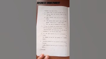 Question paper 2023 Business environment {6sem kuk.}
