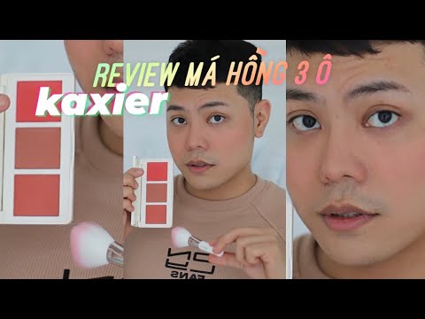 REVIEW VÀ SWATCHES BẢN MÁ HỒNG PHẤN 3 Ô KAXIER MỸ PHẨM NỘI ĐỊA TRUNG - BEAUTICITI