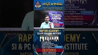 26th April FREE Demo 🚨 SI &amp; PC Coaching by Naveen Raj Sir | Don’t Miss! RAPTOR ACADEMY 🦅