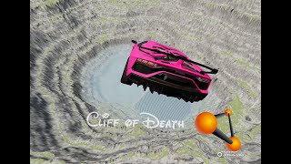 Cliff of death Jump with expensive Cars Beamng Drive