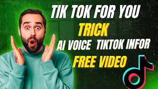 How to Generate TikTok Intro video in AI Voice | AI voice generator | For you Trick screenshot 4